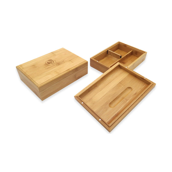 Buy Wholesale China Wholesale Bamboo Stash Box With Rolling Tray Lid  Natural Wooden Storage Box With Compartments & Storage Box at USD 2.1