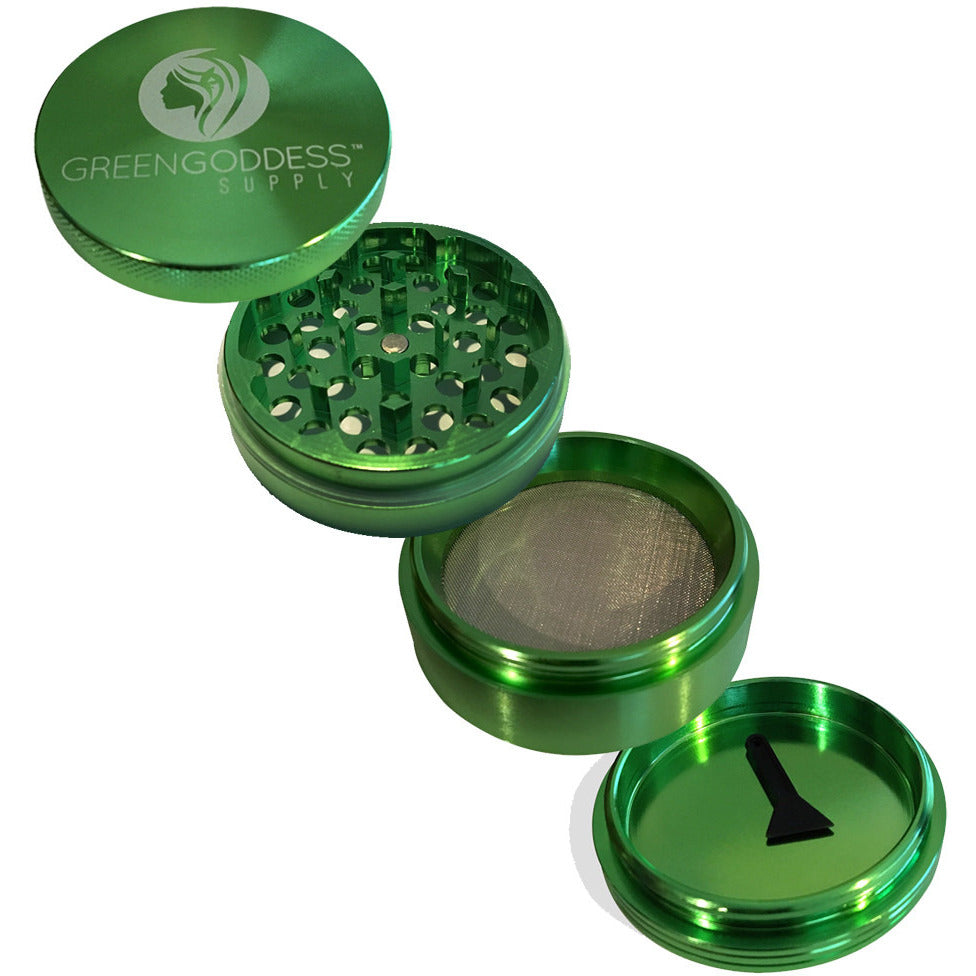 Buy Leafglass 2.25 inch Metal Herb Crusher 4 Piece Spice Herb